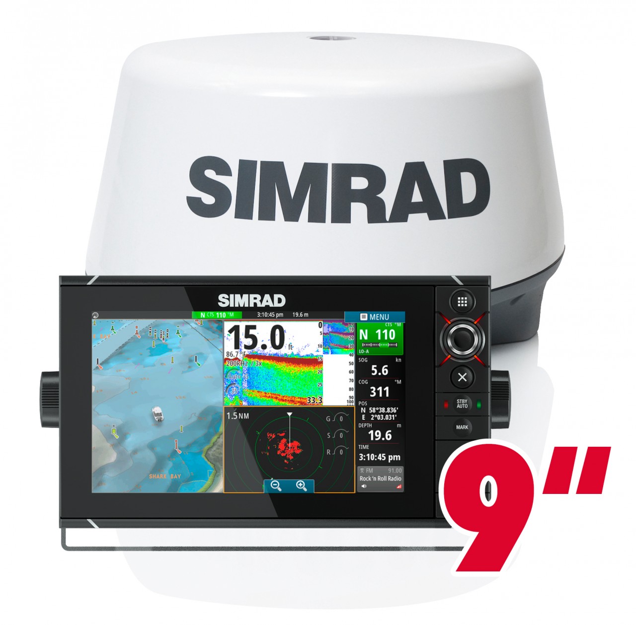 Simrad NSS evo2 GPS Kartenplotter Multifunktionsdisplay Radar 3G Bundle