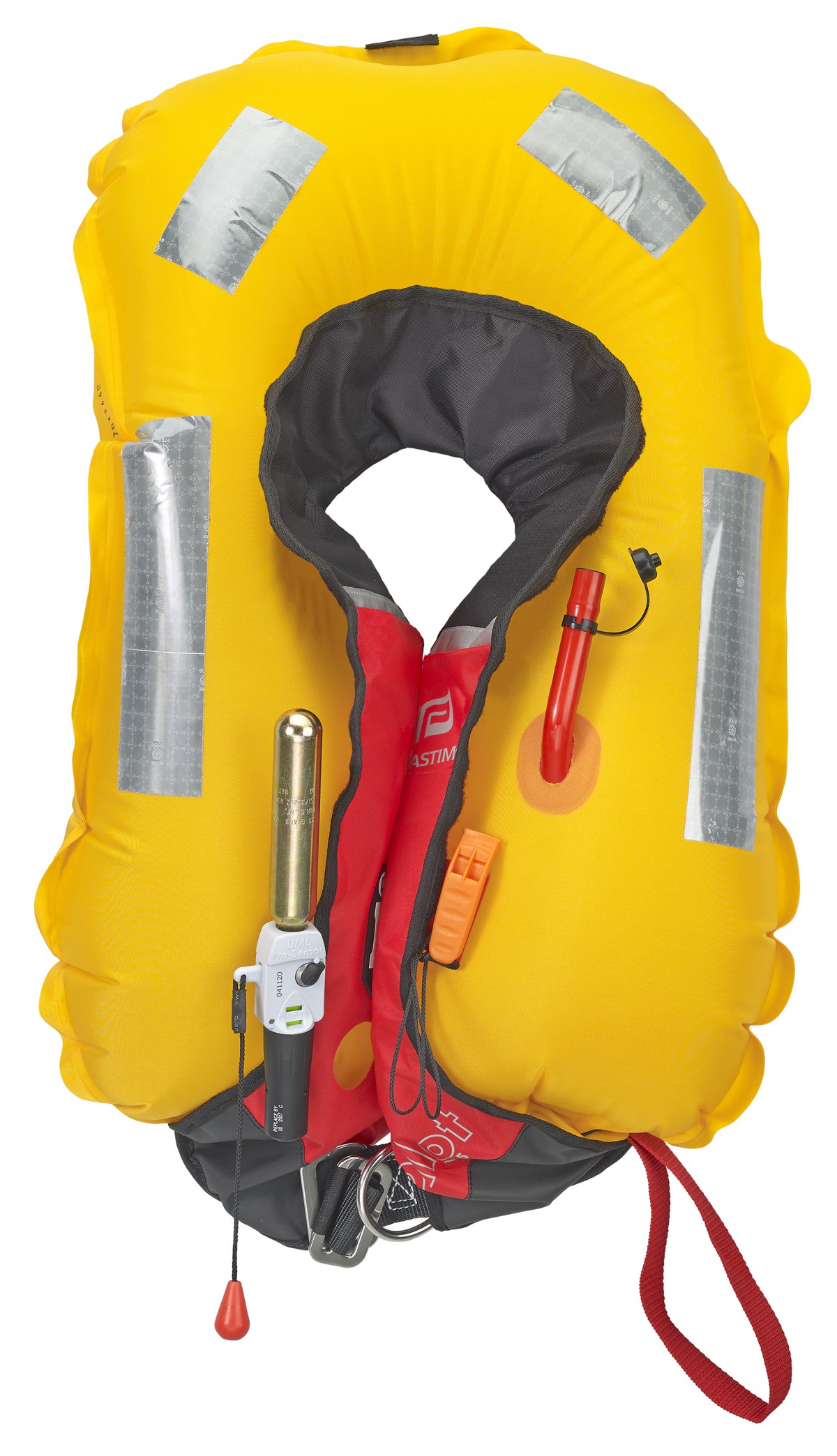 Plastimo Pilot 165N Automatik Rettungsweste mit Lifebelt Rot mit ProSensor aufgeblasen