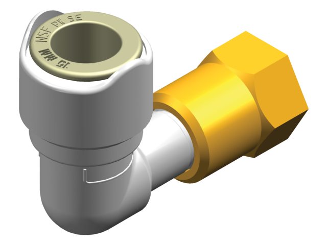 Whale Quick-Connect-System 90°-Winkel-Verbinder 1/2" BSP Female - 15mm