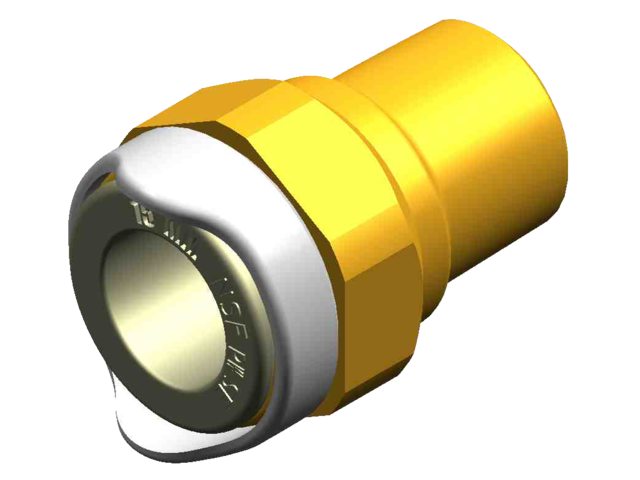 Whale Quick-Connect-System Adapter 1/2" NPT male 15mm (Messing)