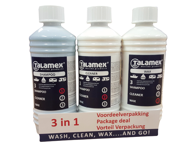 Talamex Pflege Set Shampoo, Cleaner, Wax - 3x500ml günstig online kaufen