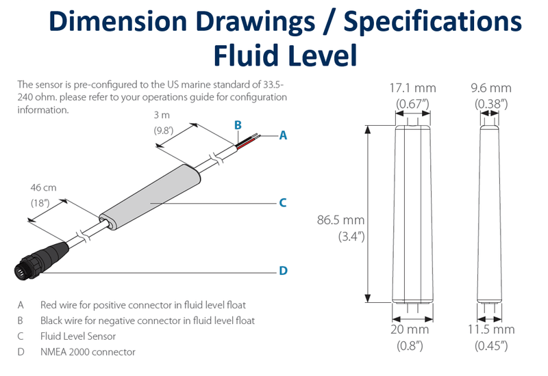 Navico Fluid Level Sensor NMEA2000