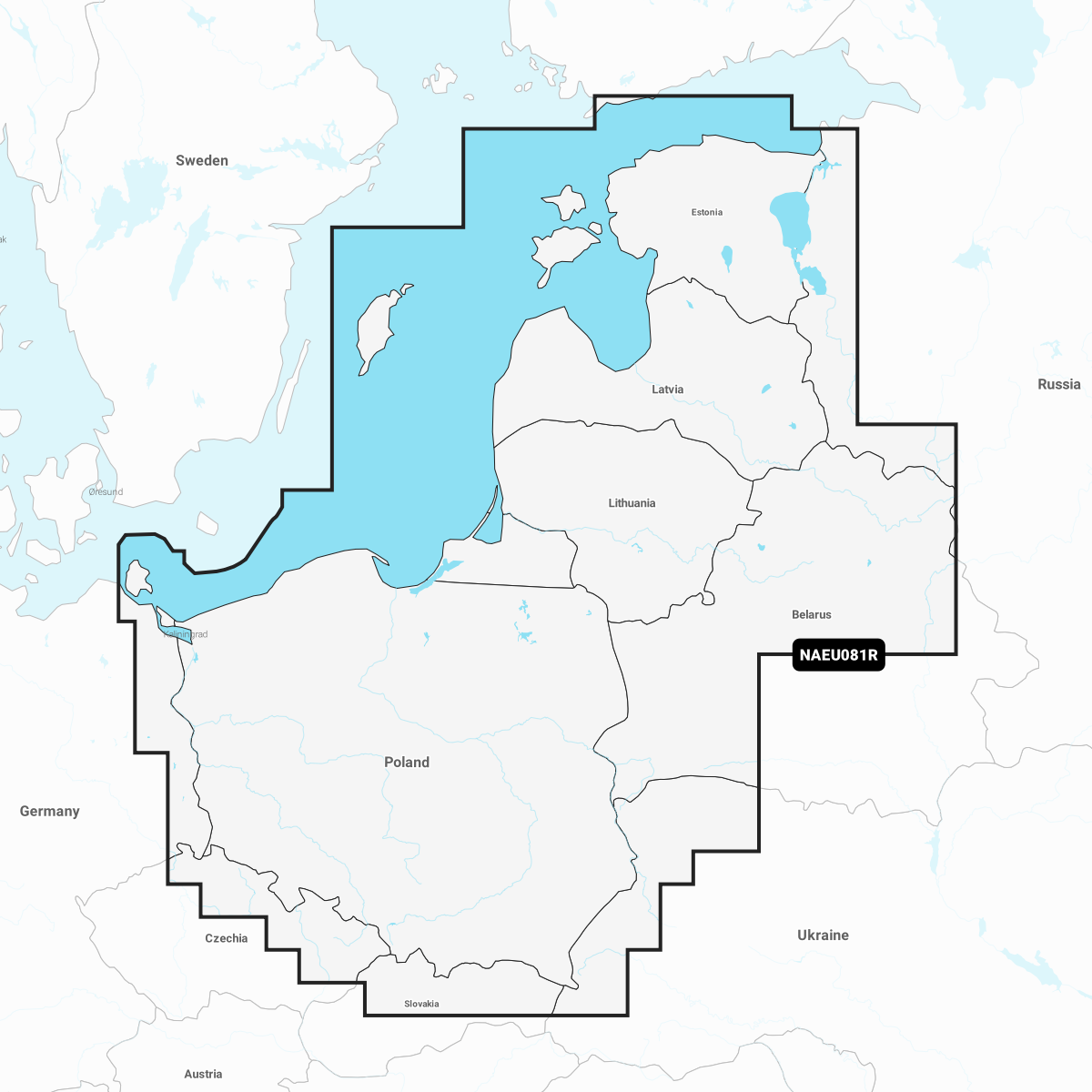 Navionics+ Seekarte Baltic Sea East (NAEU081R)