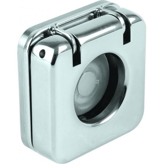 Andersen Push Button, E1, Edelstahl mit Fingerloch