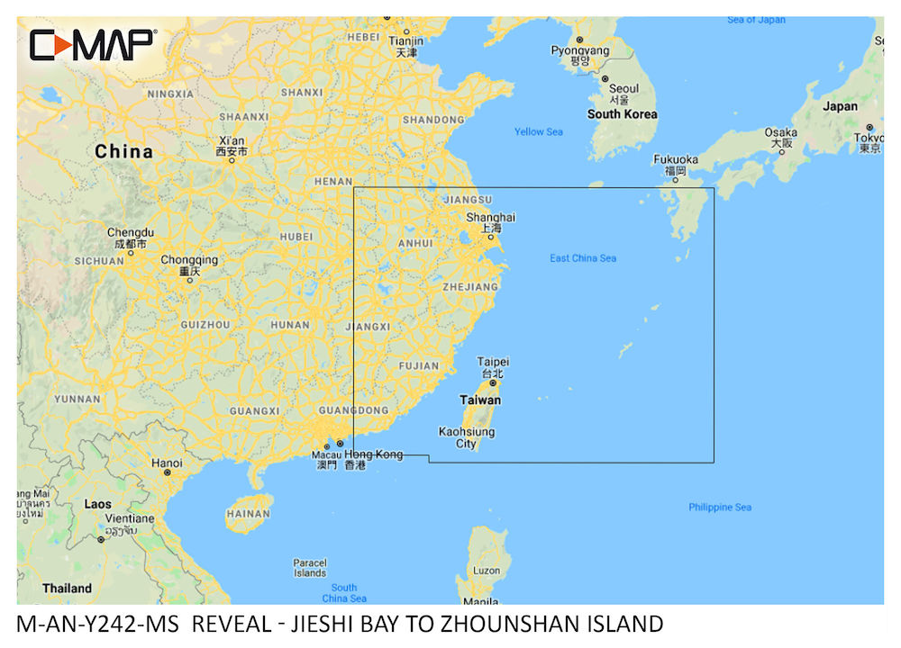 C-MAP REVEAL: M-AN-Y242-MS Jieshi Bay to Zhounshan Island