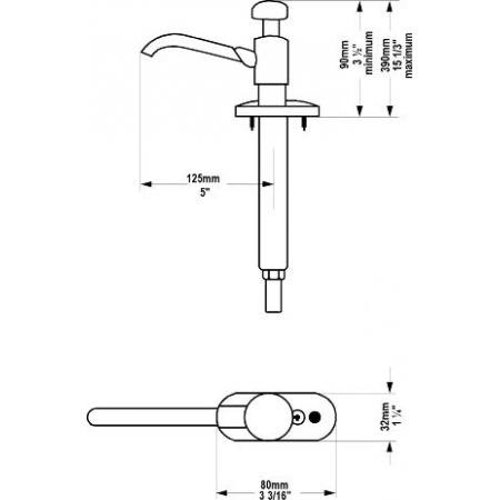 Whale Mk6 V-Pumpe (versch. Typen) Abmessungen