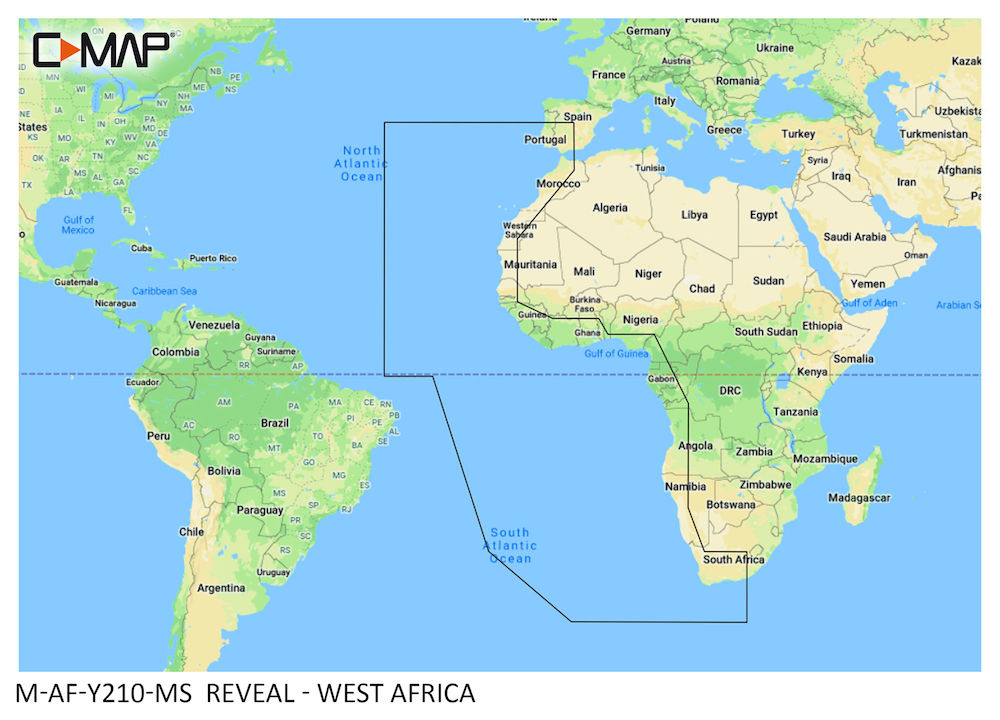 C-MAP REVEAL: M-AF-Y210-MS West Africa