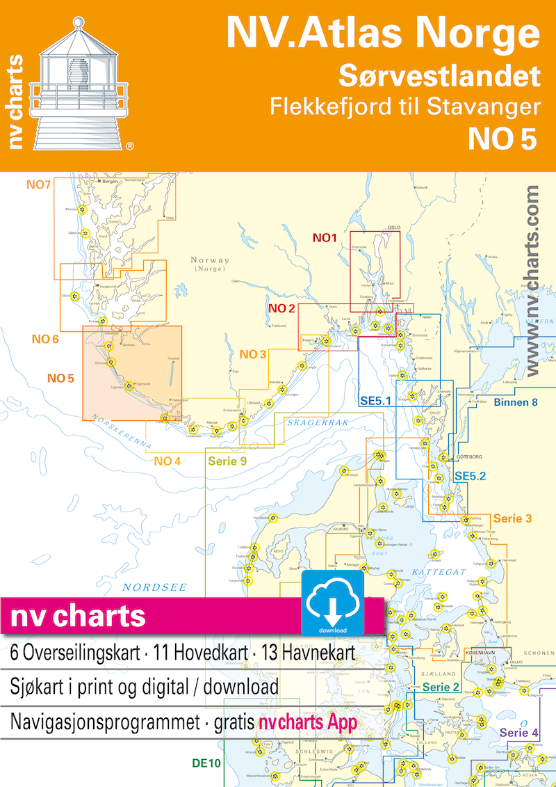 NV NO 5 NV.Atlas Norge Sørvestlandet Sør - Flekkefjord til Stavanger