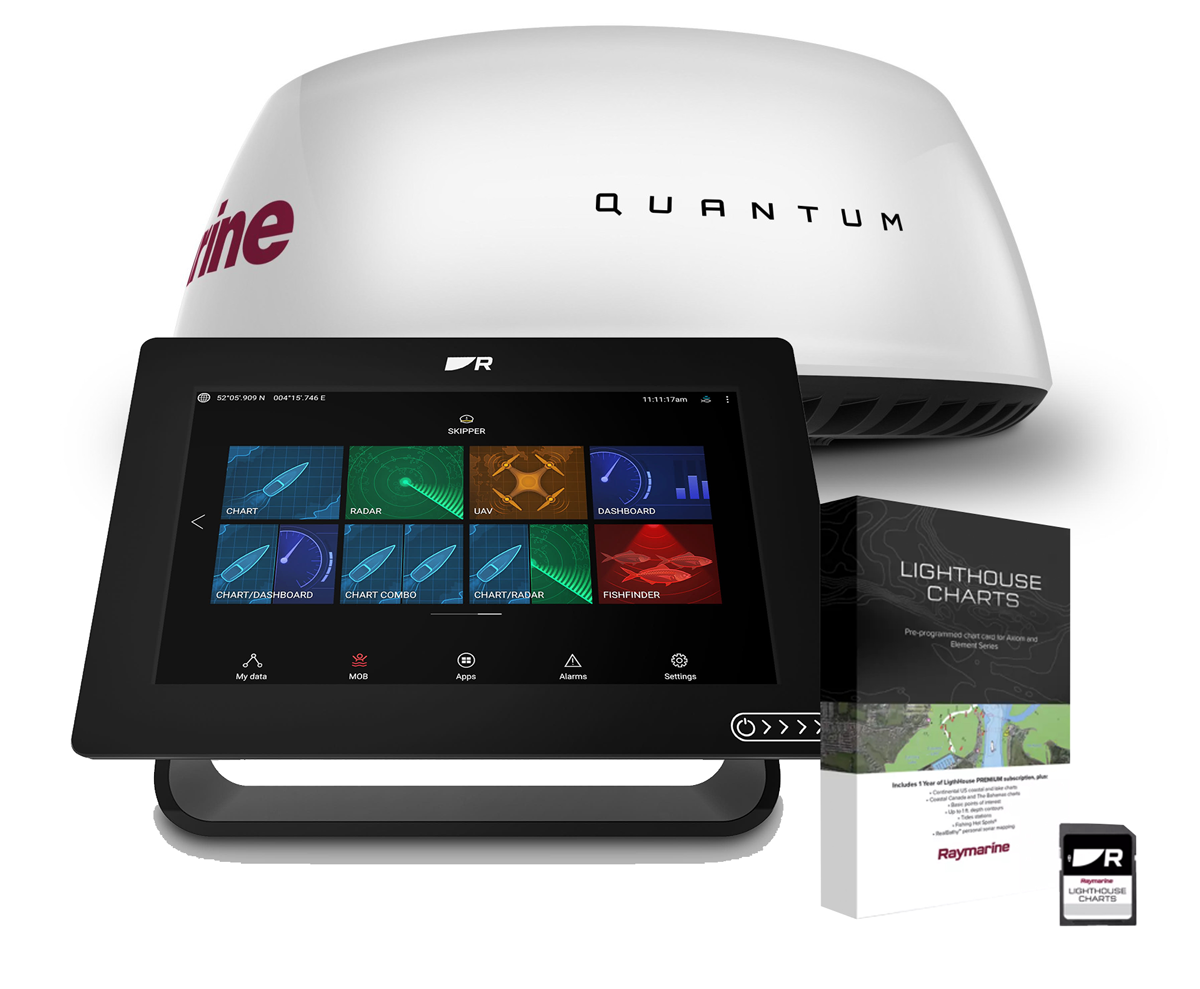 Raymarine Axiom+ 9" Plotter MFD & QC24C Radar mit Lighthouse Nordeuropa Seekarte