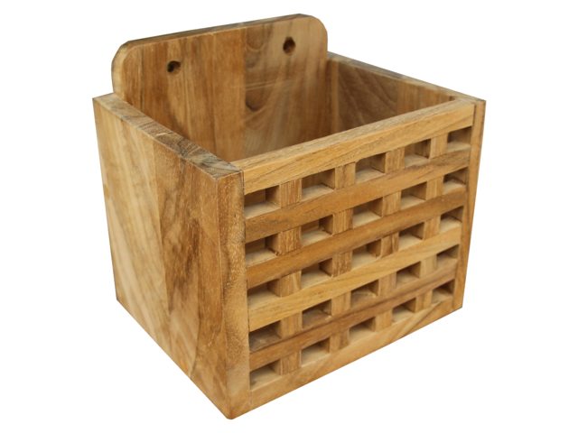 Eude Teak Blockgitter Besteckkasten