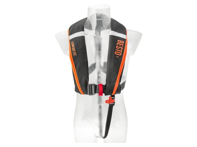 Besto Comfort Fit 180N Rettungsweste mit Lifebelt schwarz / orange