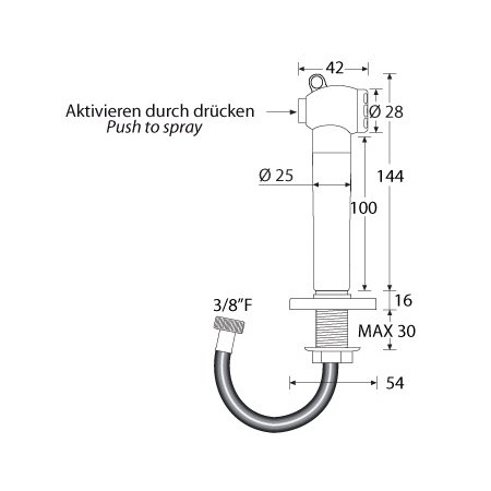 Barka Heckdusche mit Aufbausockel
