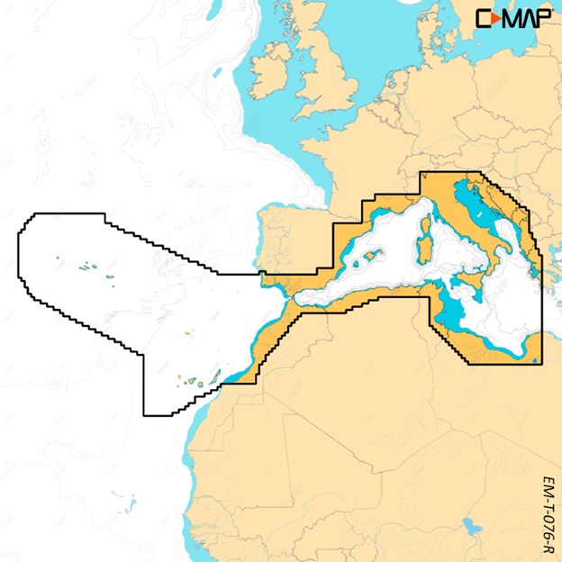 C-MAP Reveal-X - WEST MEDITERRANEAN, AZORE, CANARY