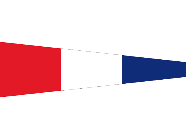 Talamex Zahlenwimpel Abm. 25 x 88 cm Signalflagge 3 Three