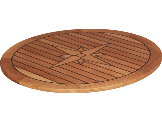 Talamex Tischplatte Teak Rund Durchmesser 65cm