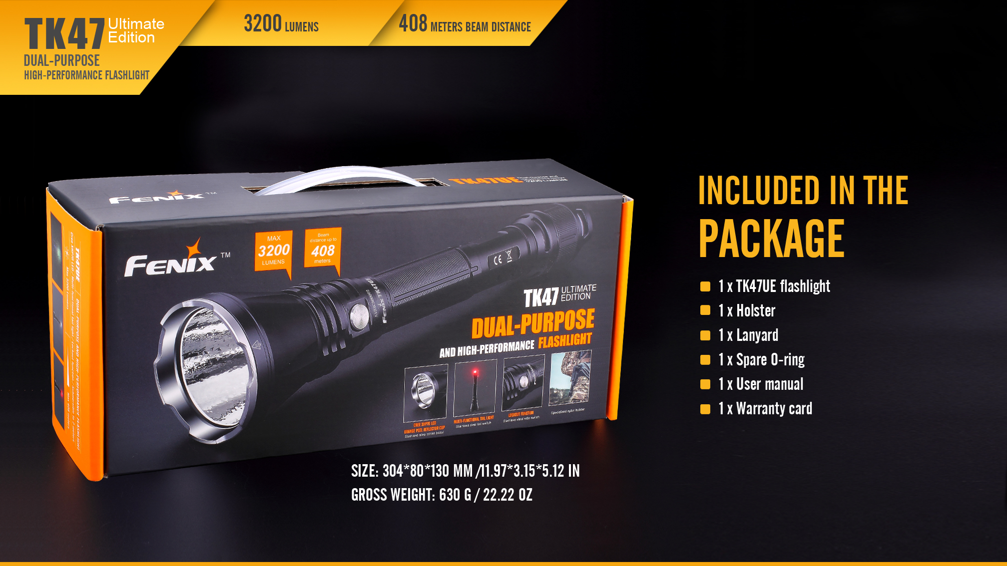 Fenix TK47UE Ultimate Edition Taschenlampe Nachfolger der TK30