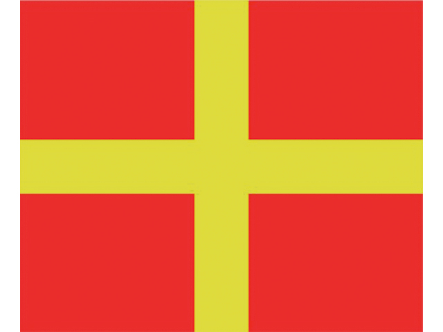 Talamex Buchstabenwimpel Abm. 30 x 36 cm Signalflagge R