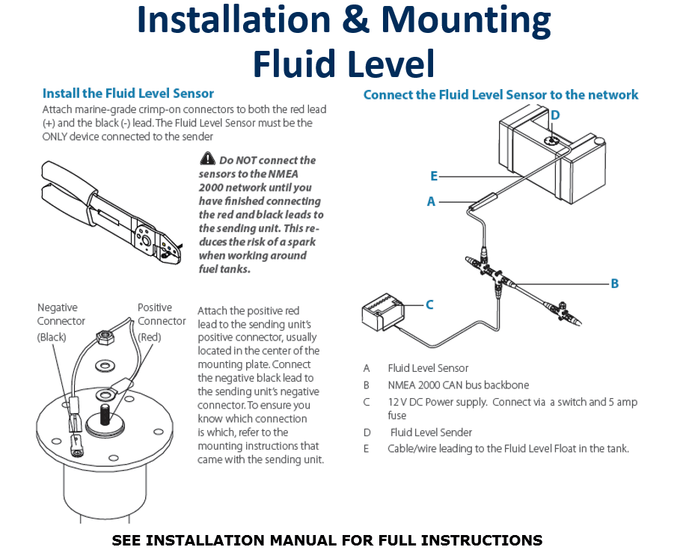 Navico Fluid Level Sensor NMEA2000