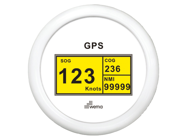 Wema GPS Speedo Digital weiß