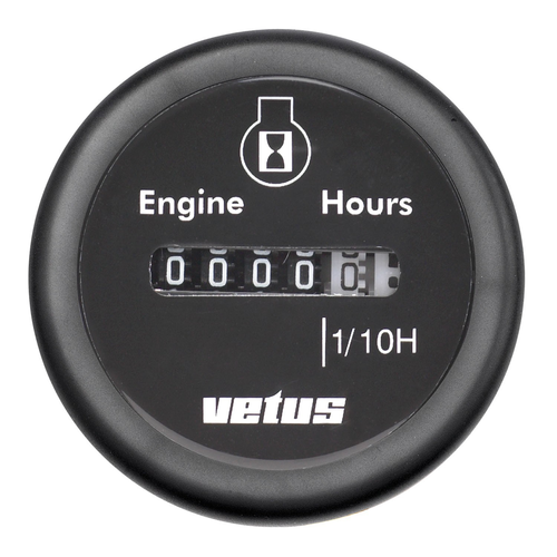 Vetus Stundenzähler 52mm Ø schwarz