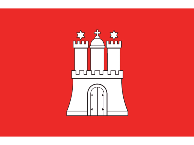 Tlaamex Flagge Hamburg (verschiedene Größen)