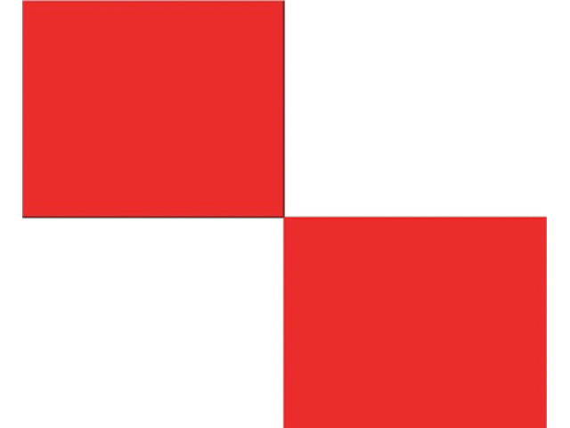 Talamex Buchstabenwimpel Abm. 30 x 36 cm Signalflagge U