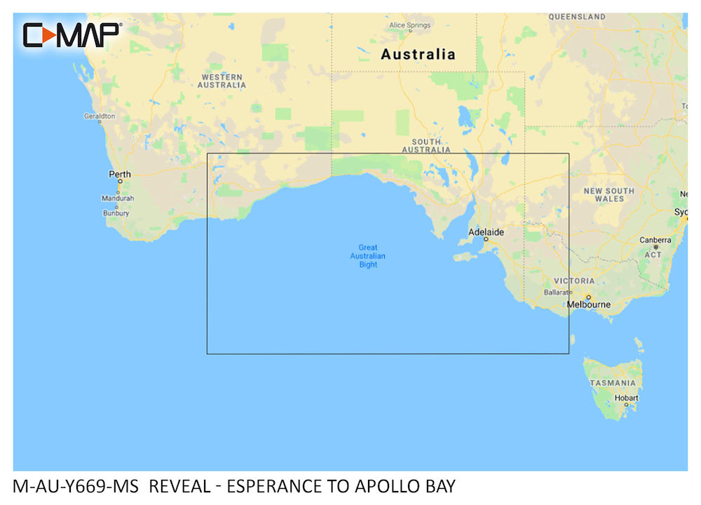 C-MAP REVEAL: M-AU-Y669-MS Esperance to Apollo Bay