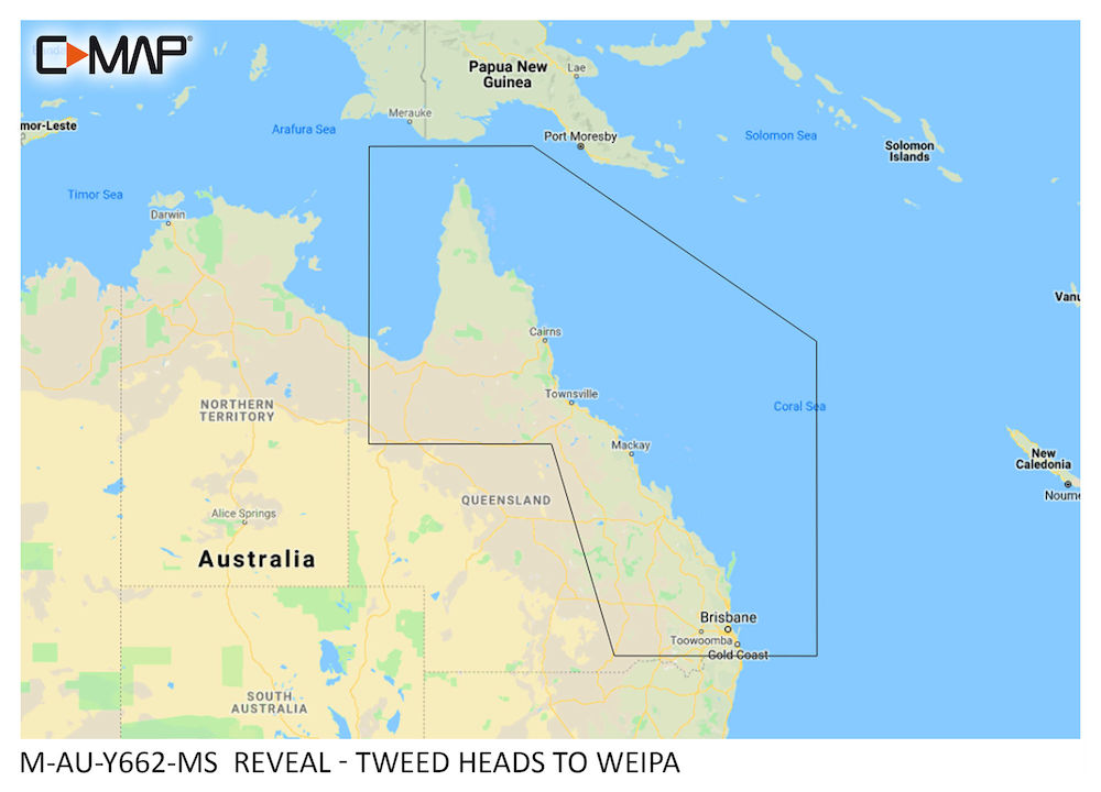 C-MAP REVEAL: M-AU-Y662-MS Tweed Heads to Weipa