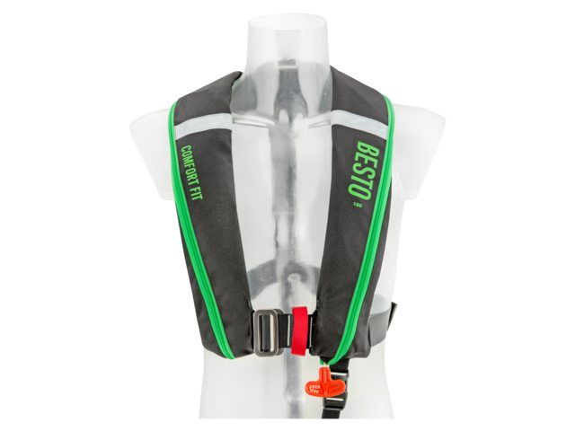 Besto Comfort Fit 180N Rettungsweste mit Lifebelt schwarz / grün