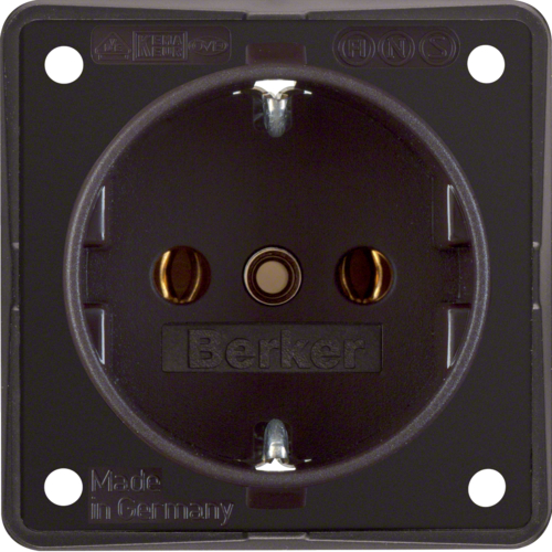 Berker Schuko Steckdose Integro Design Flow braun