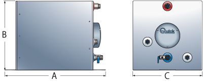 Quick Warmwasser Boiler eckig Abmessungen
