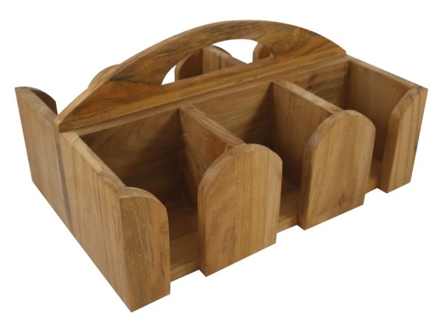 Eude Teak Becherhalter 6fach mit Handgriff
