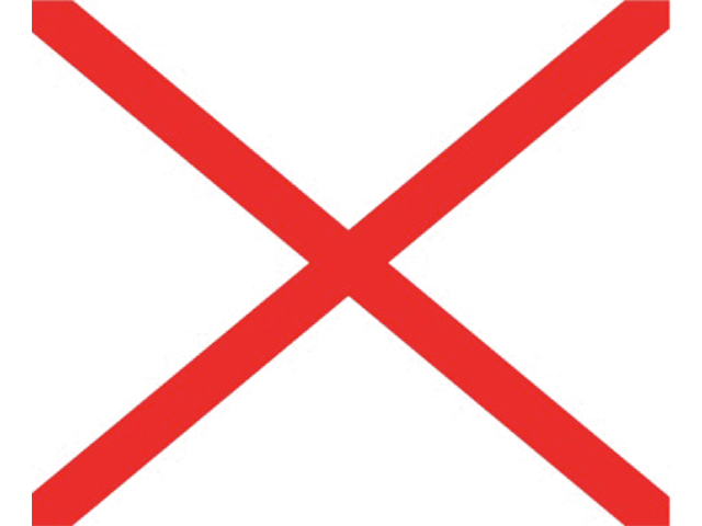 Talamex Buchstabenwimpel Abm. 30 x 36 cm Signalflagge V