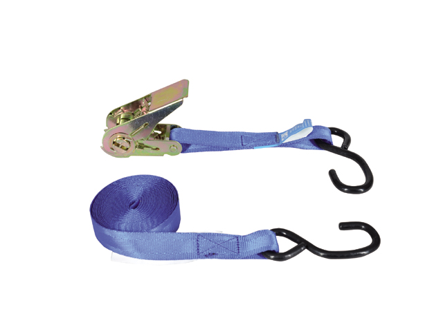 Spanngurt 25mm mit 5,0m und Mini Ratsche und S-Haken