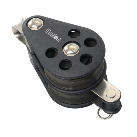 Barton Size 5 Gleitlagerblock doppelt mit festem Auge und Unterbügel