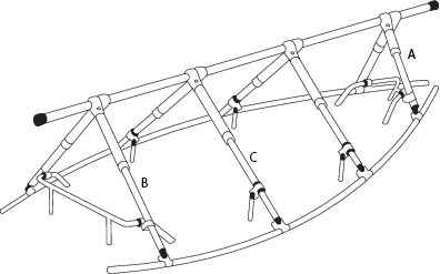 NOA Decksgestell Extra (Überhanggestell) (verschiedene Längen)