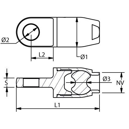 Blue Wave Rope Eye Fittings
