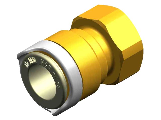 Whale Quick-Connect-System Adapter 3/8" BSP 15mm female (Messing)