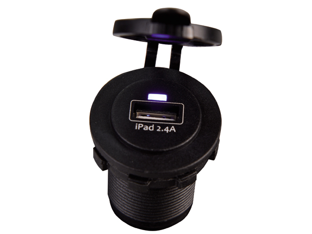 Talamex Typ:Adapter 1xUSB 2.4A Flushmount schwarz