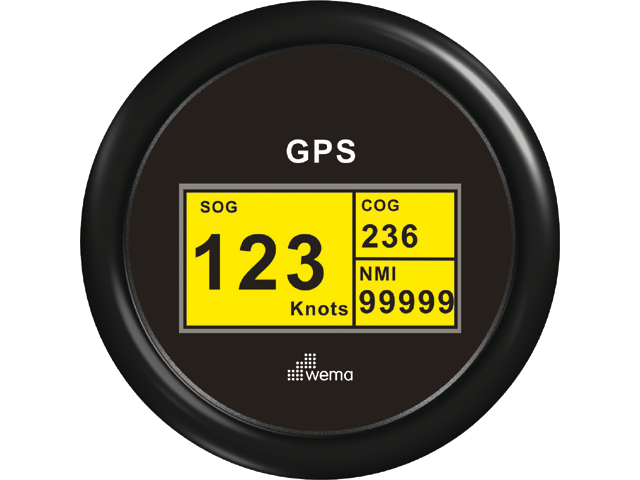 Wema GPS Speedo Digital schwarz
