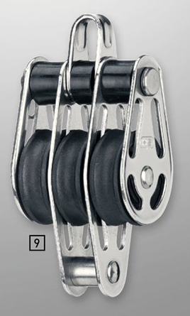 Sprenger 6mm Gleitlagerblock dreifach mit Bügel und Hundsfott