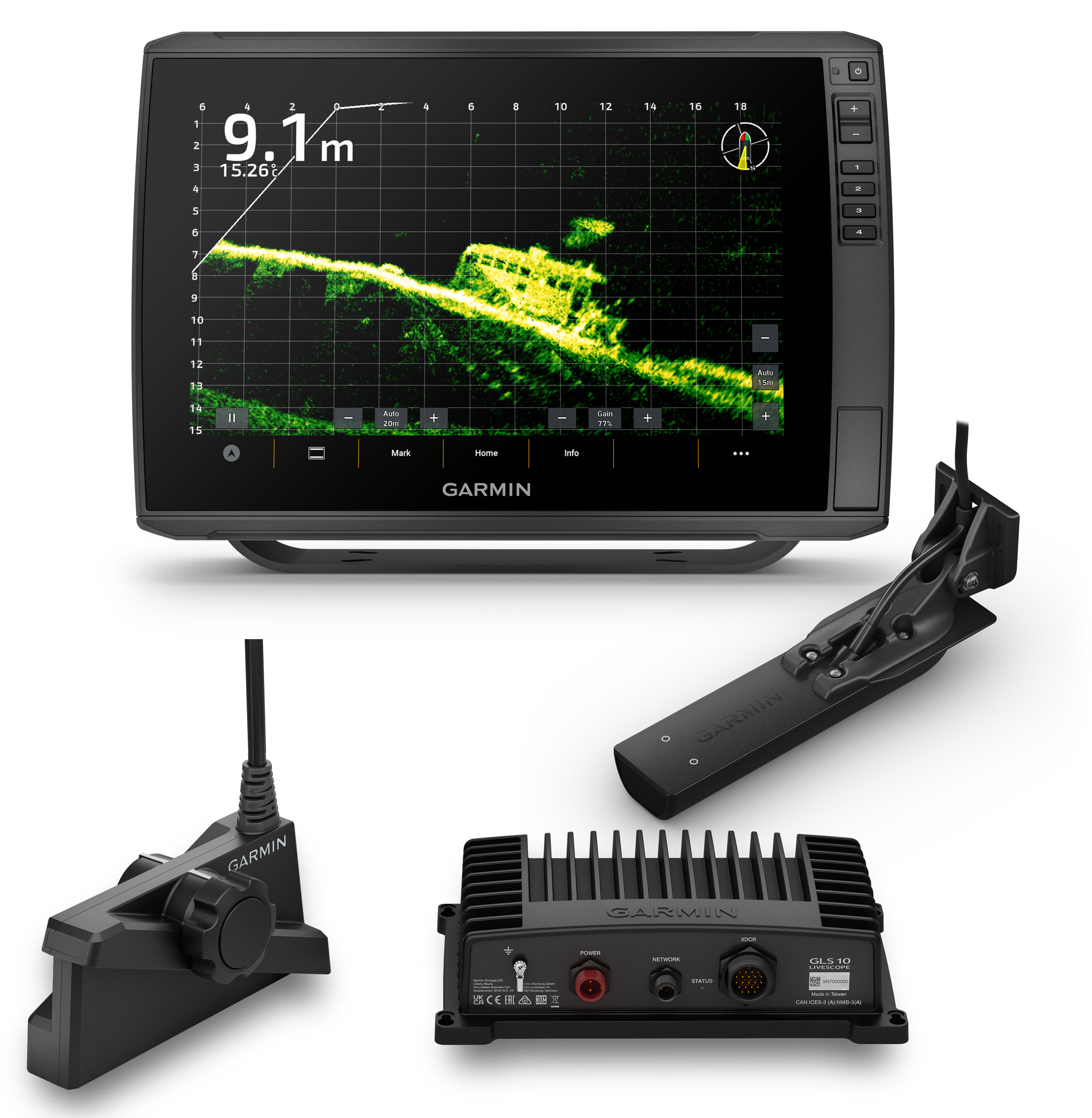 Garmin Echomap Ultra II 122sv LiveScope Plus Bundle