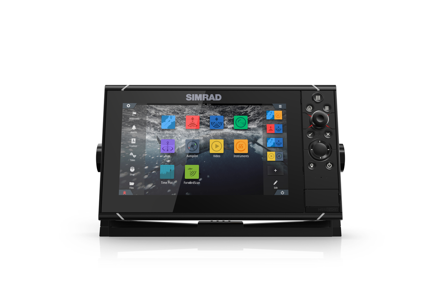 Simrad NSS9 evo3 Bügelmontage Home Bildschirm
