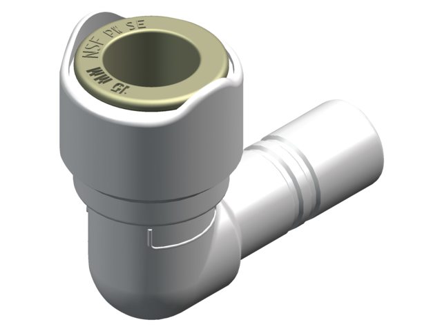 Whale Quick-Connect-System 90°-Winkel-Steckverbinder mit 15mm Rohr