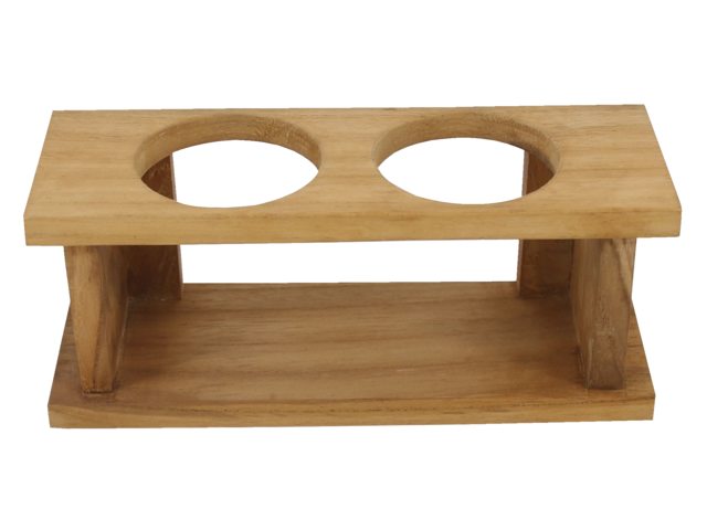 Eude Teak Glashalter 2fach