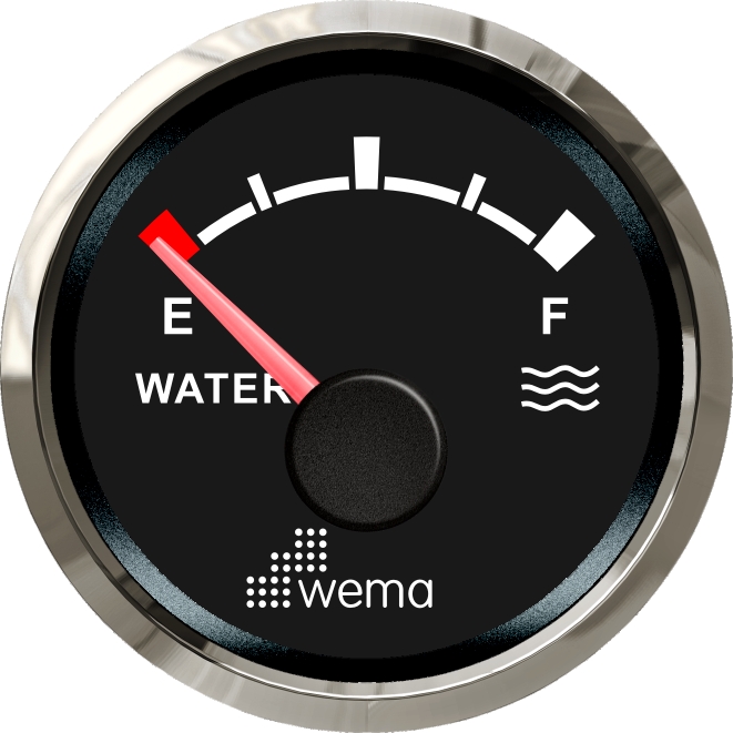 Wema NMEA2000 Tankanzeige Wasser Silver-Line schwarz