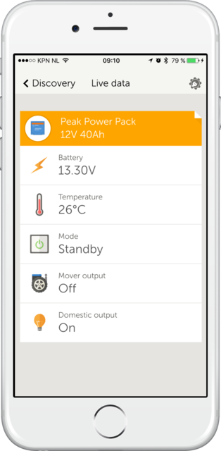 Victron Power Peak Pack App