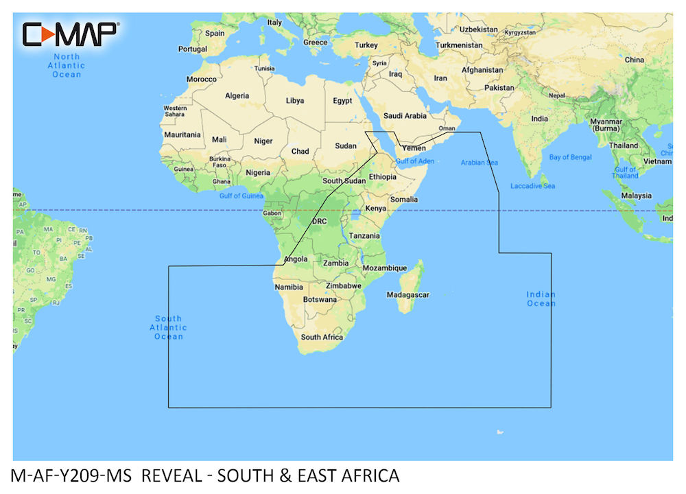 C-MAP REVEAL: M-AF-Y209-MS South & East Africa